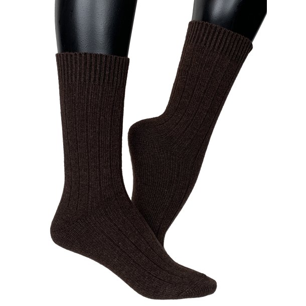 Cashmere sokker - Dark brown