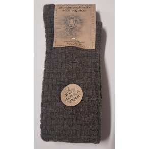 Tynde alpakakn�str�mper med strukturstrik