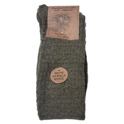 Tynde alpakakn�str�mper med strukturstrik