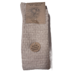 Tynde alpakakn�str�mper med strukturstrik