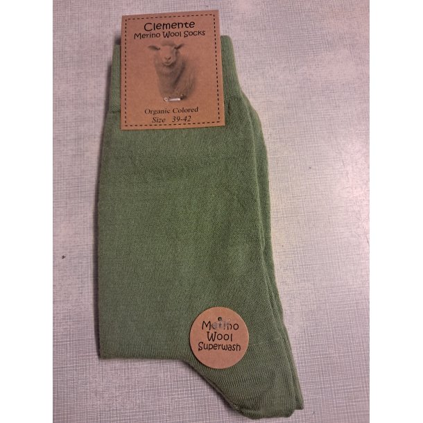 Tynde merinostrmper - grn