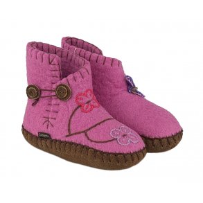 Rosa med sommerfuglemotiv