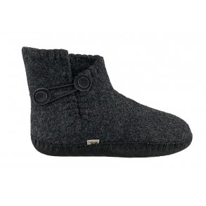 Uldstvler Koksgr med lderknapper