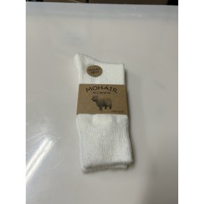 Mohairstrmper - hvid