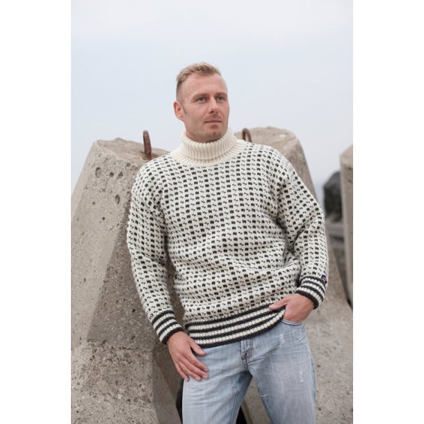 Norwool hvid islandsk sweater