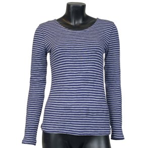 Bluser Bl-gr med ombuk